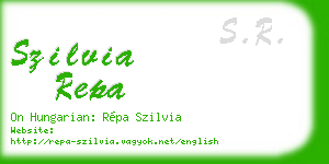 szilvia repa business card